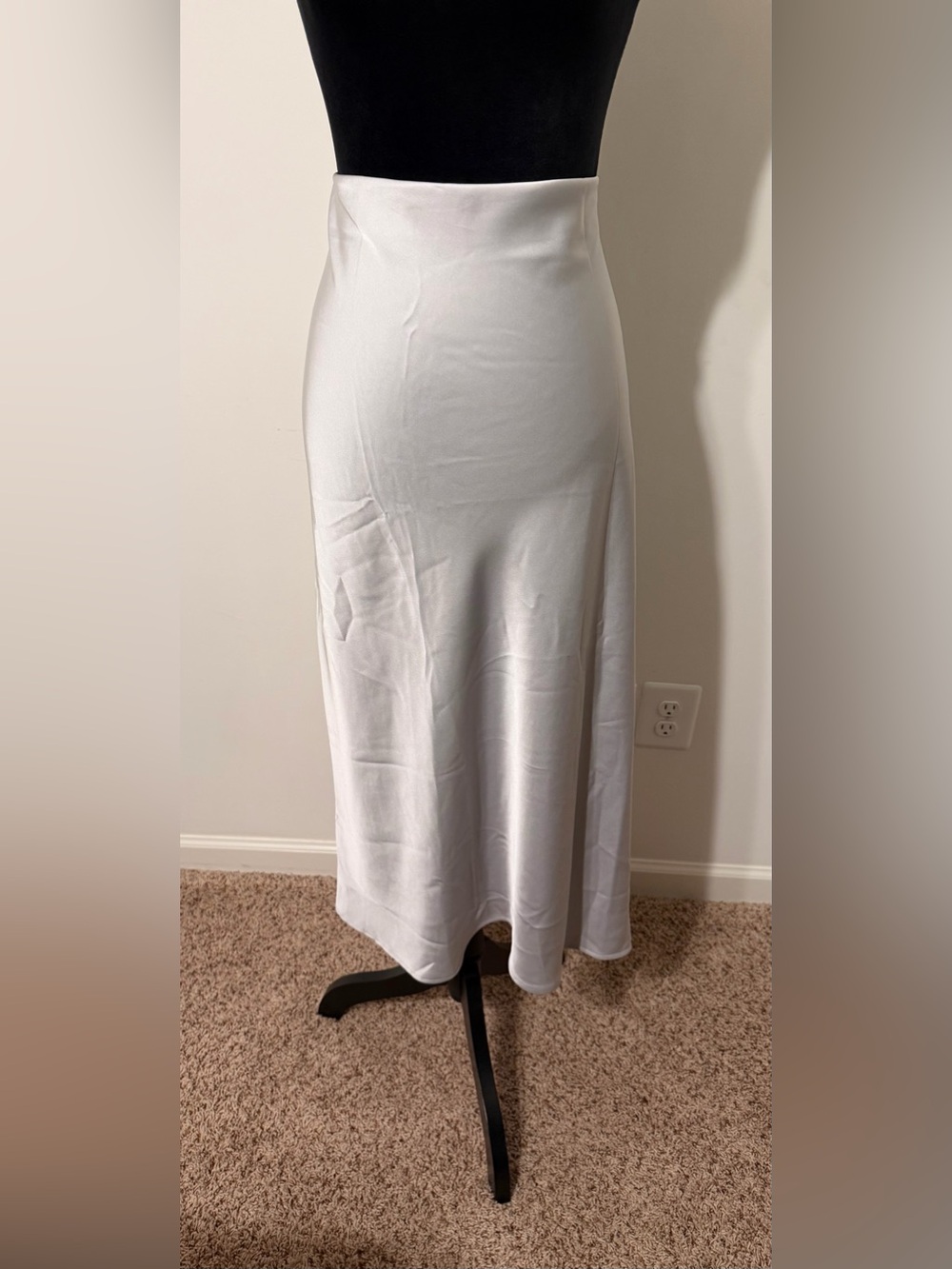 Worthington Grey Satin Maxi Skirt